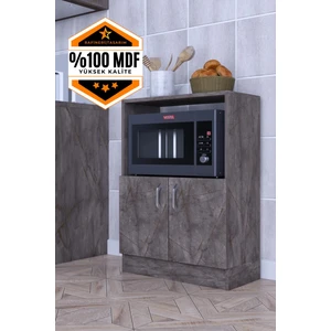 Rafineri Makro Dolap Çok Amaçlı Mikrodalga Fırın Dolabı Mdf
