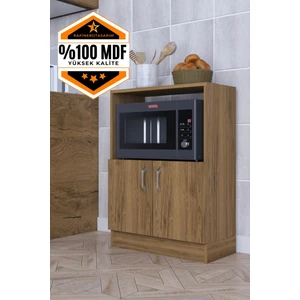 Rafineri Makro Dolap Çok Amaçlı Mikrodalga Fırın Dolabı Mdf