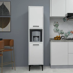 Daminol 5 Raflı 2 Kapaklı Çok Amaçlı Mutfak Dolabı, Beyaz - Daminol