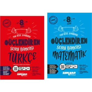 Ankara Yayıncılık 2024 8.Sınıf  Güçlendiren Türkçe Soru Bankası - Güçlendiren Matematik Soru Bankası 2'li Set