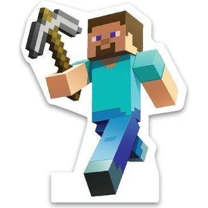Parti Dükkanım Minecraft Steve Ayaklı Pano 33X27 cm
