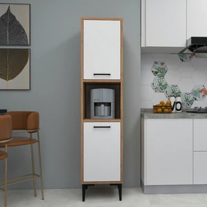 Daminol 5 Raflı 2 Kapaklı Çok Amaçlı Mutfak Dolabı, Atlantik Çam Beyaz - Daminol