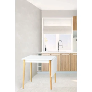 Avanos Katlanır Ahşap Mutfak Masası - 70X80 cm (70X120 Cm)