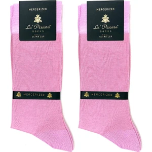 La Pescara La'pescara Ultra Lüks 2'li Pembe Merserize Erkek Çorap CRP221