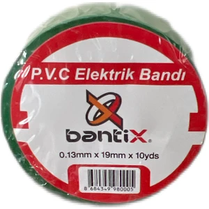 Elektrik Bandı 10 Adet 19 mm x 10 Yds Yeşil Elektrik Izole Bandı 10'lu Paket