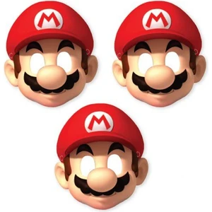 Parti Dükkanım Süper Mario Kağıt Maske 6 Adet