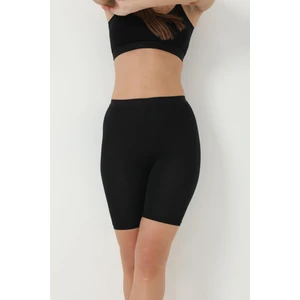 Arma Yıldız Bambu Kadın Siyah Diz Üstü Tayt