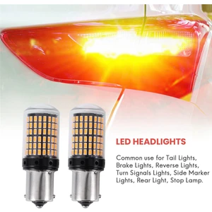 2x 1156 BAU15S LED 3014 144 Smd 7506 1003 1073 Canbus Süper Parlak Araba Fren Ters Kuyruk Ampul Yüksek Güç (Yurt Dışından)