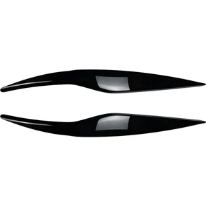 Fiesta Mk6 2008-2012 Için Parlak Siyah Ön Far Kapağı Başkanı Işık Lambası Göz Kapağı Kaş Trim (Yurt Dışından)