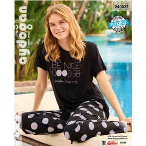 240027 Bayan Viskon Kısa Kol Pijama Takımı