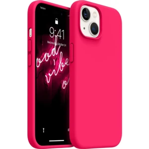 Apple Iphone 15PLUS Uyumlu Içi Kadife Lansman Silikon Kılıf Kapak Fuşya