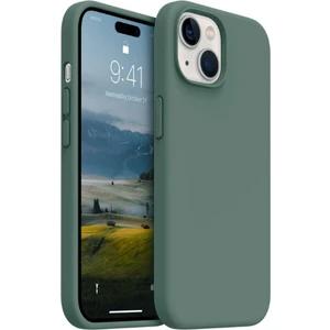 Apple Iphone 15 Plus Kılıf Kadife Lansman Soft Yumuşak  Silikon Kamera Korumalı Kapak Yeşil