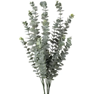 3lü Set Yapay Çiçek Pastel Yeşil Okaliptus 3dallı Uzun Dal 76CM Eucalyptus