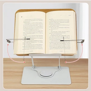 Xin Yue Zhang 360° Dönen Taban Kitap Standı Okumak Için Tutucu Eller Serbest Katlanabilir Kitap Ekran Standı, Ataşlar ile Ahşap Panel Standı (Yurt Dışından)