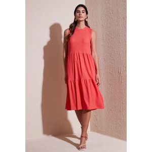 Regular Fit Kolsuz Midi Elbise Kadın Elbise 5865658