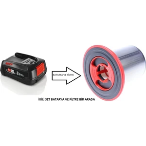Batarya-Akü 18V *3.0 Ah Unlimited Şarjı Süpürge Için ve Bosch Unlimited Seri 6-7 Şarjı Süpürge Filitresi
