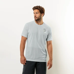 JACK WOLFSKİN Vonnan S/S Graphic T M 1809941TR-6709 ERKEK Açık Gri Tişört