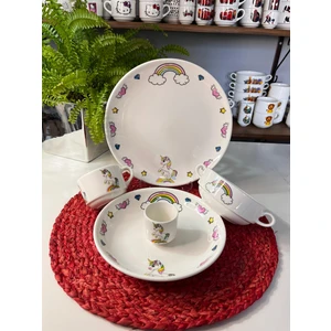 Tebak Collection 5 Parça Unıcorn Model Çocuk Bebek Yemek Takımı Mama Seti