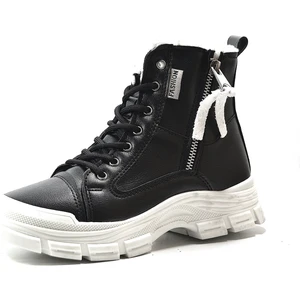 Onlo Ayakkabı CNX.010 Siyah Fermuarlı Casual Kadın Sneaker
