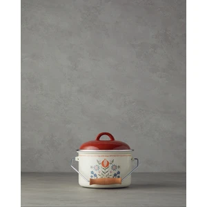 English Home Carnival Time Emaye Bakraç 16 cm Pembe-Beyaz