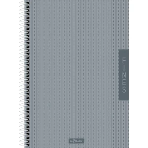 Le Color Fines Ofis Defter A4 Spiralli Kareli Gri
