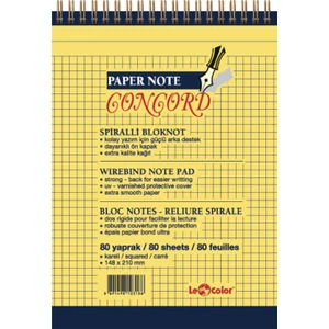 Le Color Concord Ofis Bloknot A5 Kareli Sarı