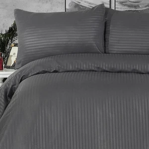 Miabella Home Çift Kişilik Çizgili Saten Nevresim Takımı 12717
