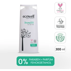 Saç Bakım Şampuanı, Organik & Vegan Sertifikalı, Yağlı Saçlara Özel, Tuzsuz ve Sülfatsız, 300ml