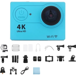 Ultra Hd 4K / H9R Aksiyon Kamerası Wifi 2.0 Inç 170D Sualtı Su Geçirmez Kamera Kask Vedio Sport Pro Dış Mekan Kamerası (Mavi) (Yurt Dışından)