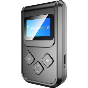 Bluetooth Adaptörü LED Ekran Kablosuz Ses Bluetooth 5.0 Verici Alıcı Pc Tv Için Otomatik 3.5mm Aux Müzik (Yurt Dışından)