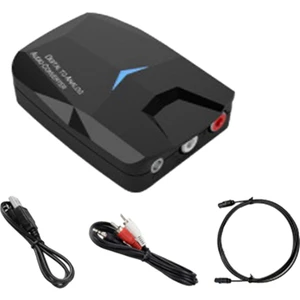 Fiber Optik Koaksiyel Ses Dönüştürücü Bluetooth 5.0 Alıcı Için Dijitalden Analoga Ses Dönüştürücü Adaptörü (Yurt Dışından)