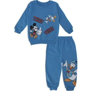 Erkek Bebek Mickey Mouse Disyney Baskılı 2'li Alt Üst Takım