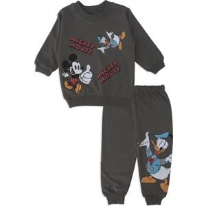 Erkek Bebek Mickey Mouse Disyney Baskılı 2'li Alt Üst Takım