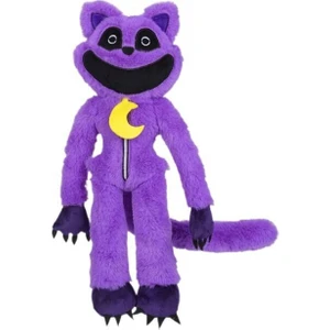 Huang Shoping Gülümseyen Büyük Yüz Mor Kedi Peluş Oyuncak Hayvan Peluş Oyuncak OYUNCAK-40CM (Yurt Dışından)