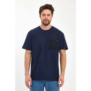 Erkek Önü Tek Cep Baskılı Bisiklet Yaka T-Shirt RD24YE002351