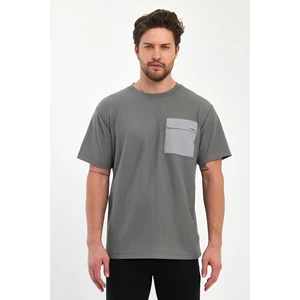 Erkek Önü Tek Cep Baskılı Bisiklet Yaka T-Shirt RD24YE002351