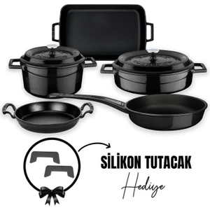 Döküm 5x Trendy Serisi 8 Parça Tencere & Tava Seti
