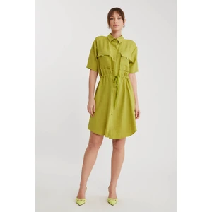 Kapak Cepli Beli Bağlamalı Elbise