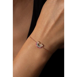 Elika Silver Kadın Gökkuşağı Model 925 Ayar Gümüş Bileklik