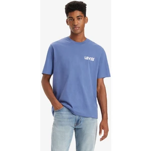 Bisiklet Yaka Relaxed Fit Kısa Kollu Mavi Erkek T-Shirt A2082-0149