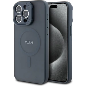 iPhone 15 Pro Max Uyumlu Kılıf Tumı Lisanslı Magsafe Özellikli Kamera Standlı Buzlu Mat Kapak Mavi