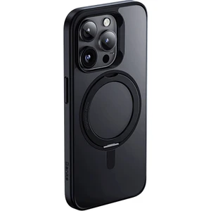 iPhone 15 Pro Max Uyumlu Kılıf Magsafe Şarj Özellikli 360° Dönebilen Benks Pop Stand Kapak Siyah