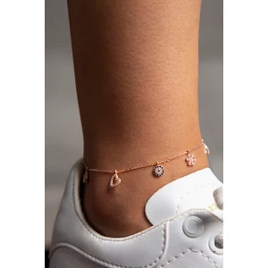 Elika Silver Kadın 925 Ayar Gümüş Halhal Şans Modeli Anti Alerjenik Özellikte