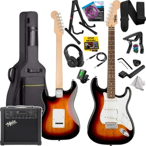 RPH-30SB-25AMP Gül Klavye SSS 25W Amfili Elektro Gitar Seti