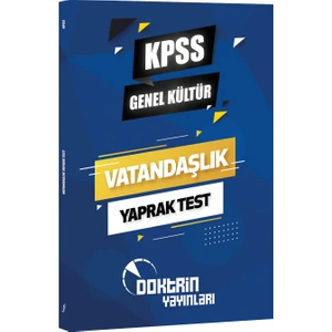 Doktrin Yayınları KPSS Vatandaşlık Yaprak Test