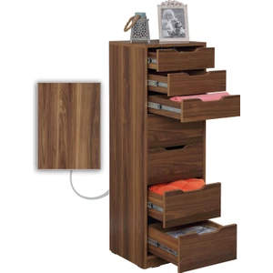 Pasific Home Flow 7 Çekmeceli Şifonyer,Ceviz