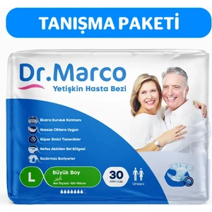 Dr Marco Dr. Marco Yetişkin Hasta Bezi L Büyük Boy 100-150 cm 1 Paket 30 Adet