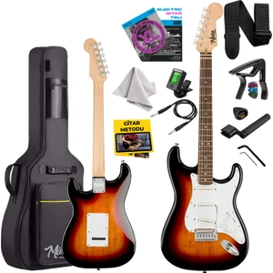 RPH-30SB Gül Klavye Strat Kasa Sss Elektro Gitar Seti