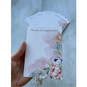 Emtory Home 50 Adet Toka Kartı - Kuşe Kart - 10X15CM - Teşekkür Kartı - Tebrik Kartı - Paketleme Kartı
