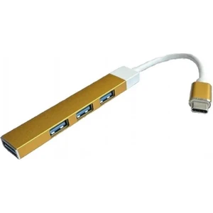2226 Type-C To USB Hub 4 Port Çoklayıcı Macbook ile Uyumlu Çoğaltıcı Gold